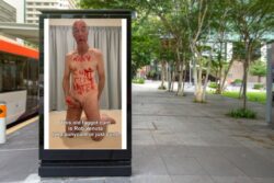 Rob Venuta (aka punyc*nt) is now appearing in bus shelter displays