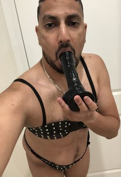 Leather wearer cock sucker