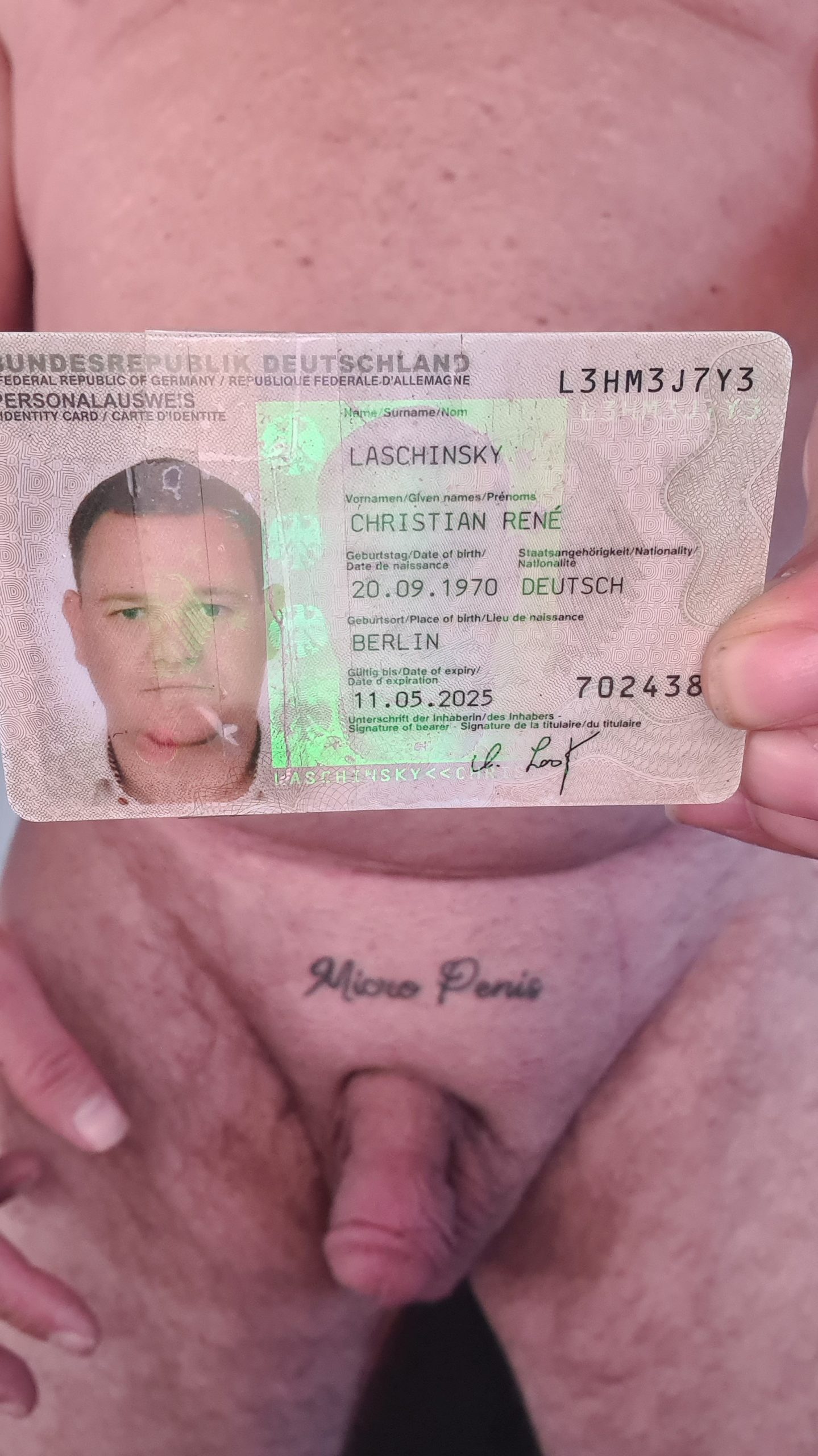 My tiny MICRO PENIS with my ID