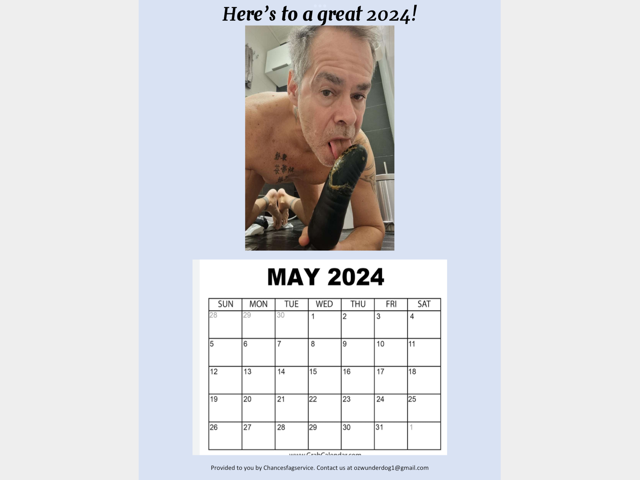 Pig f*ggots second quarter 2024 calendar