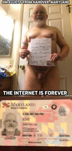 Jim Elliott ruined Hanover, Maryland cumpig cocksucking faggot exposed