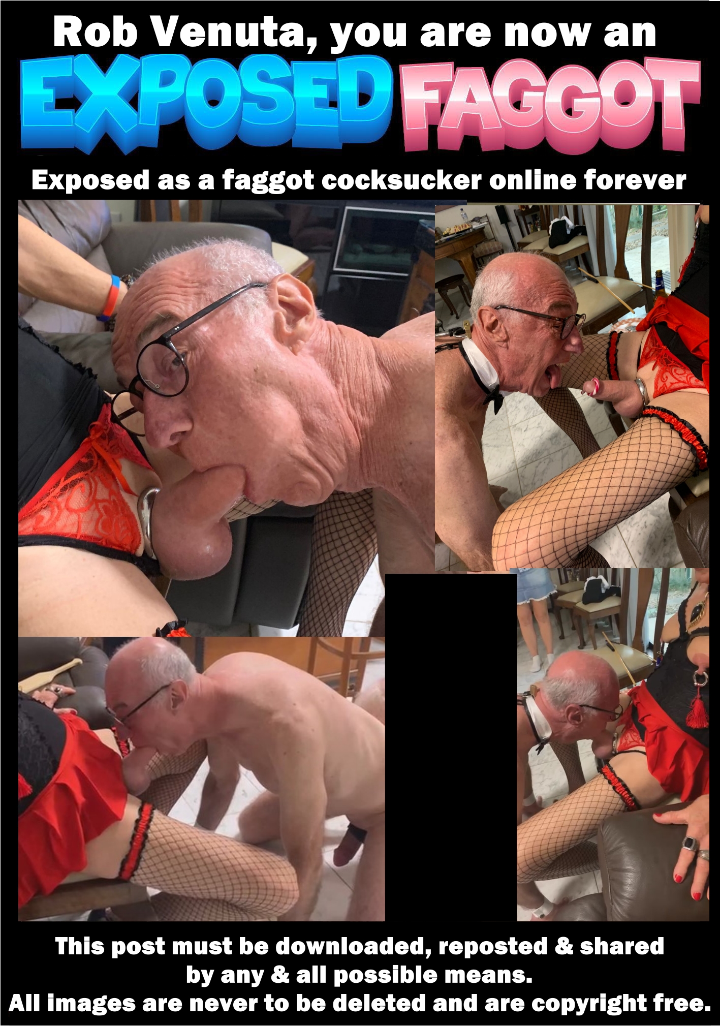 Rob Venuta – Exposed faggot collages