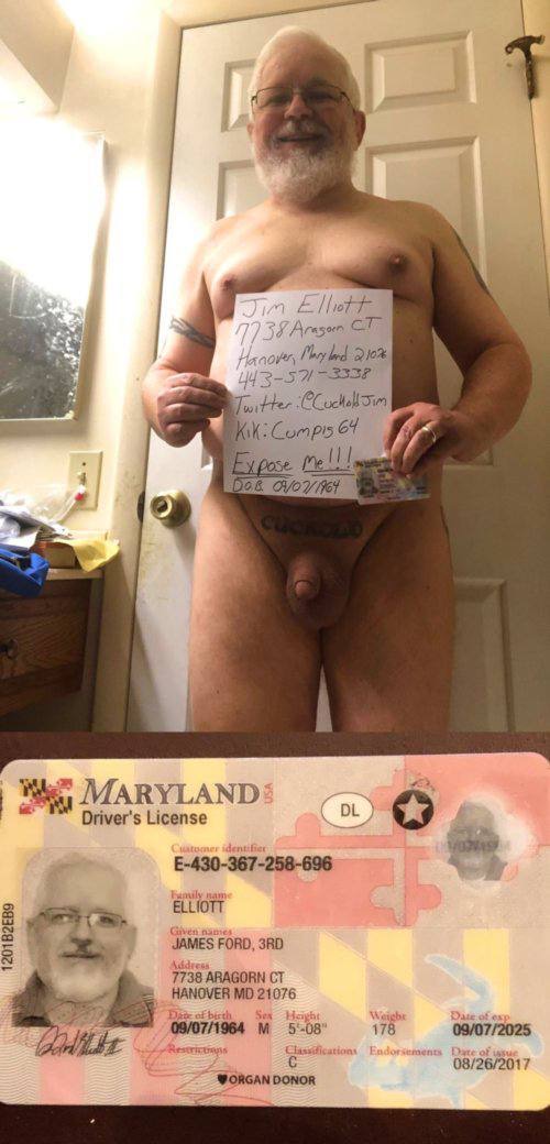 Exposed Maryland cumpig cuckold Jim Elliott for reposting