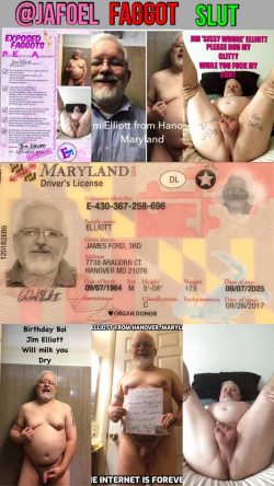Exposed Maryland cumpig cuckold Jim Elliott for reposting