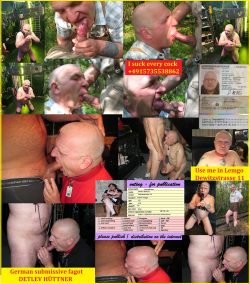 DETLEV HUETTNER an old submissive stupid German f*got for use and expose