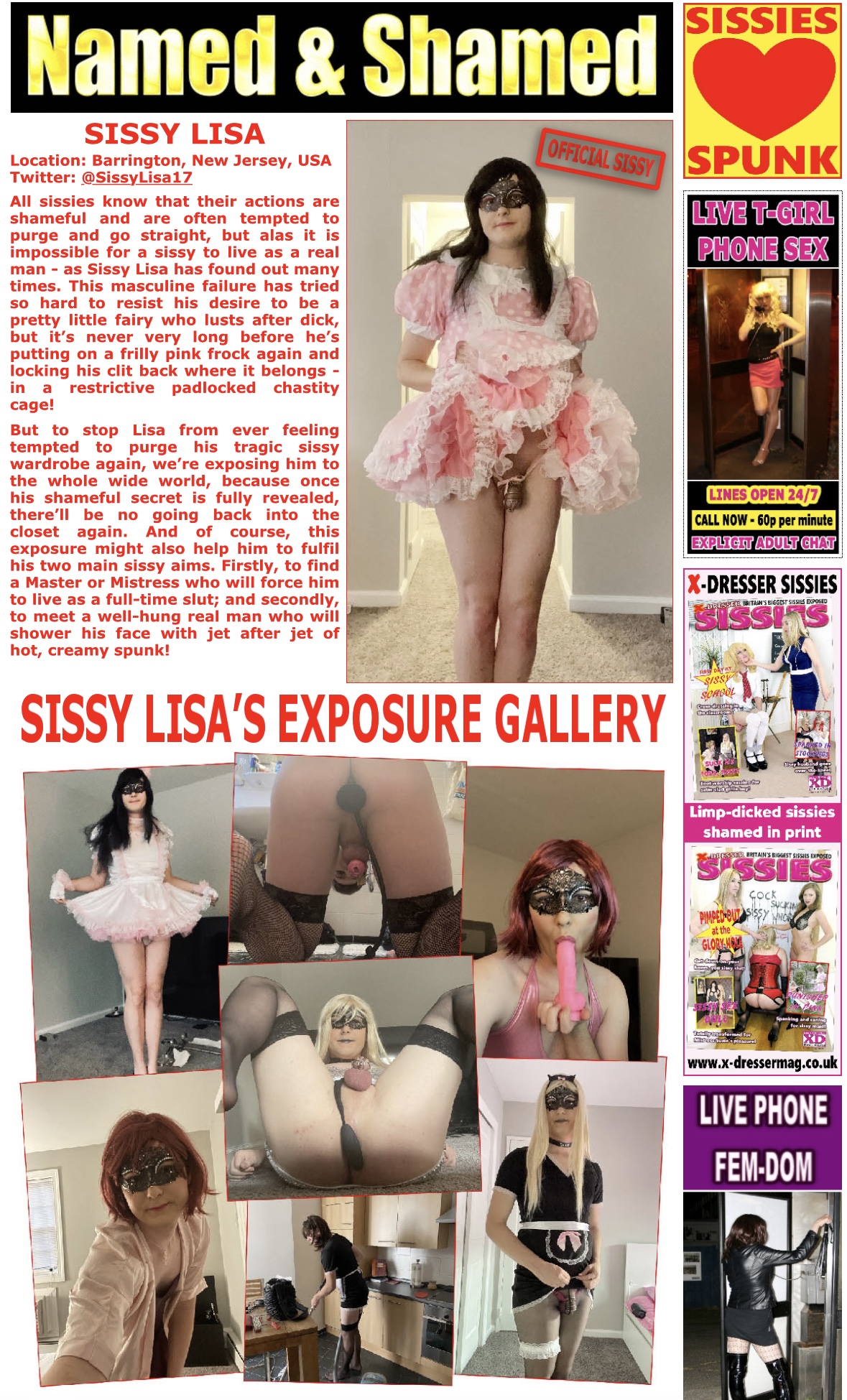 Sissy exposure pages