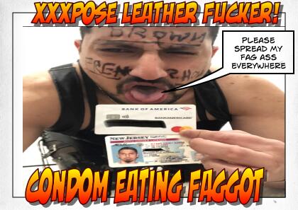 LEATHERFUCKER666 – LOOK AT THIS LEATHER SLAVE!!!