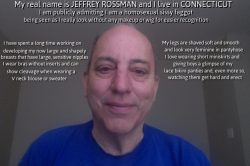 Jeffrey Rossman, a sissy fag from CT, seen before and after