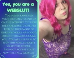 Sissy Donna is a websl*t in purple fishnets