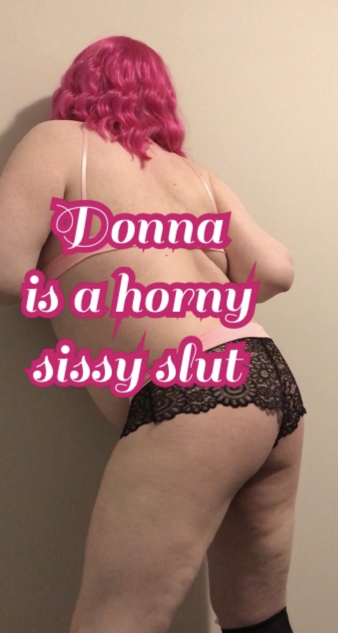Sissy sl*t Donna in pink and black pt. 2