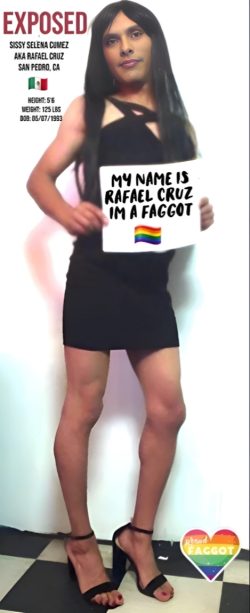 Mexican Puta Sissy Selena Cumez AKA f*ggot Rafael Cruz Exposed
