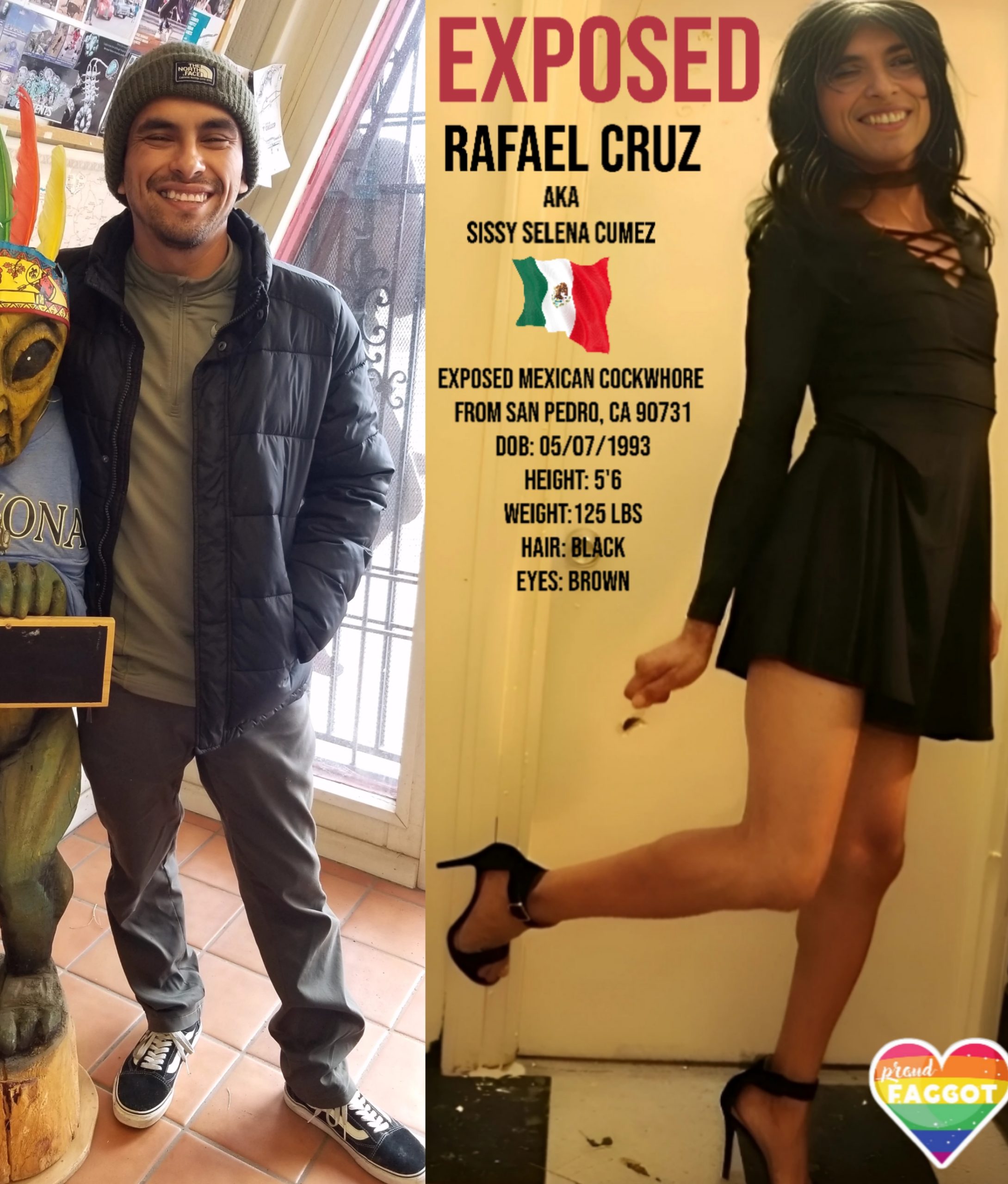 Pathetic f*g Rafael Cruz/Sissy Selena Cumez Exposed