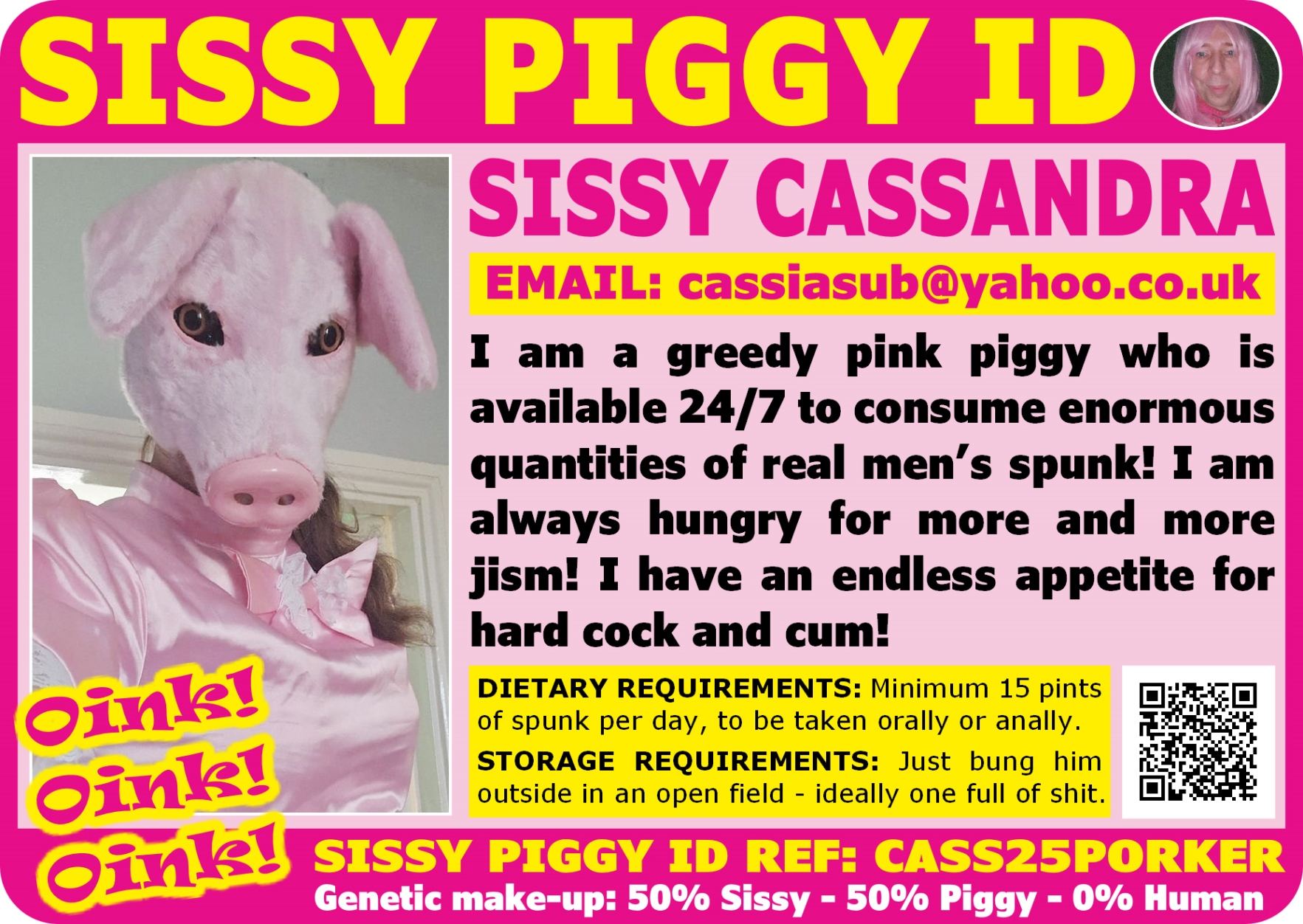Public Domain Sissy
Signed Sissy Exposure Agreement
Forever Exposed Cocksucker is Named
