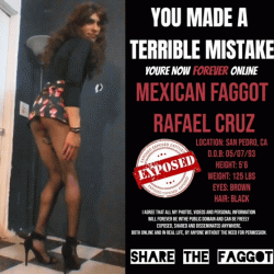 Mexican f*g Rafael Cruz/Sissy Selena Cumez Exposed