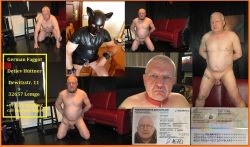 Detlev Hüttner old submissive pathetic faggot begs for totally Exposure