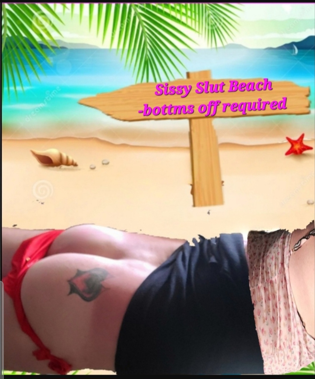 Beach/Summer Sissy sl*t. Extend or repost