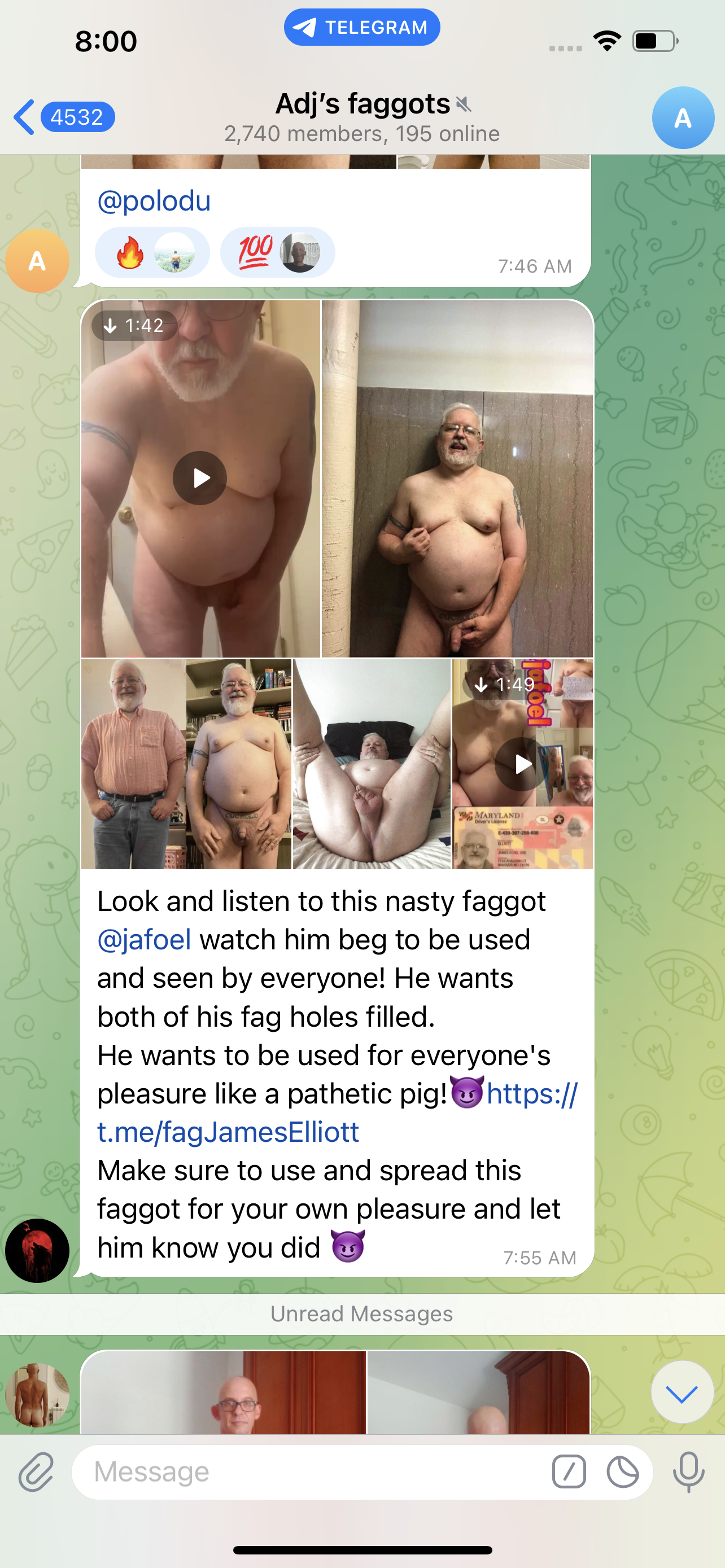 Cuckold Jim exposed on Telegram