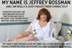 JEFFREY ROSSMAN from CONNECTICUT outed as a sissy wearing negligee