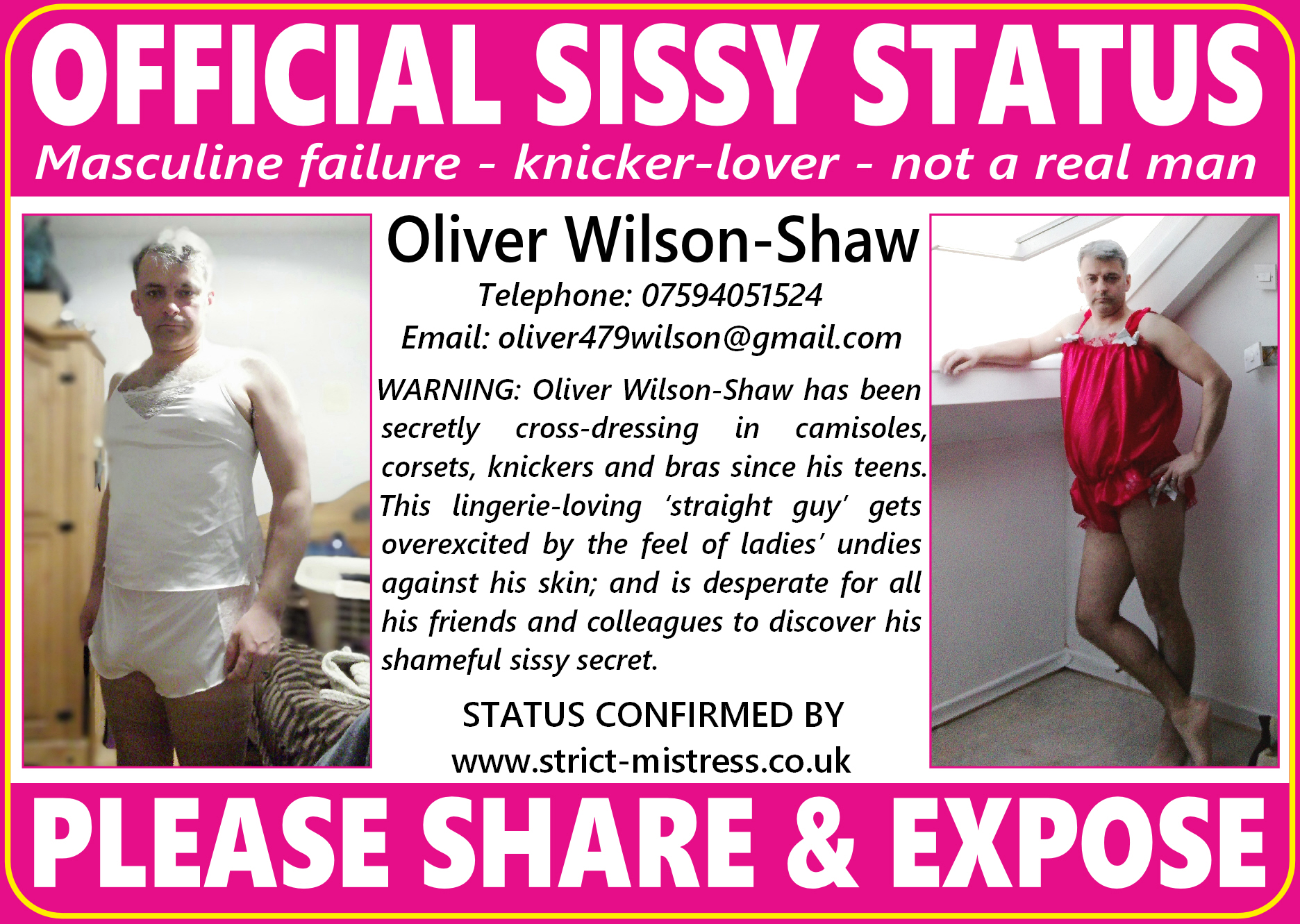 Pathetic Oliver Wilson-Shaw