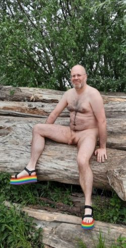 Nude outdoor at gay meeting area