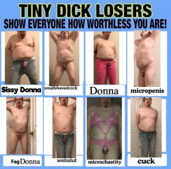 Collage of tiny dick Donna