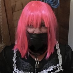 Bound and gagged wig removed