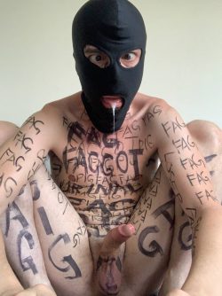 Loser f*ggot Bodywriting