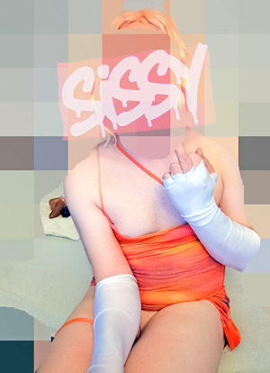 UPDATED SISSY FAGGOT PICS LOL !!! silly semi blonde  sissy