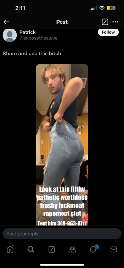 Tight Jeans Fággot Exposed On X!