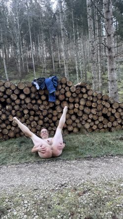 the cock wh*re Christoph Straubinger, naked in the forest  – Your Default Title