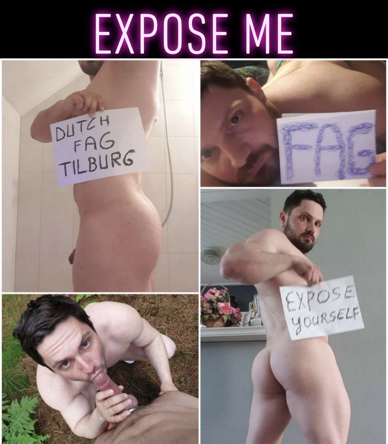 Exposed Dutch fag slut – Dutch exposed gay slut hardcore and forever!