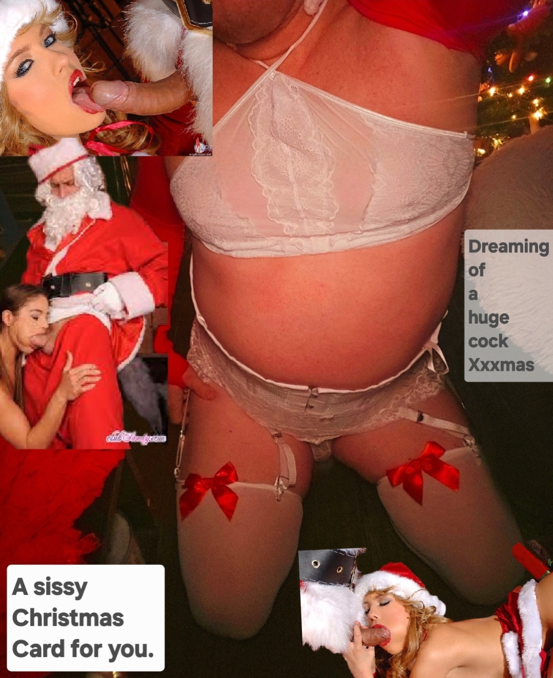 Santa’s sissy an embarrassingly sl*tty holiday card series