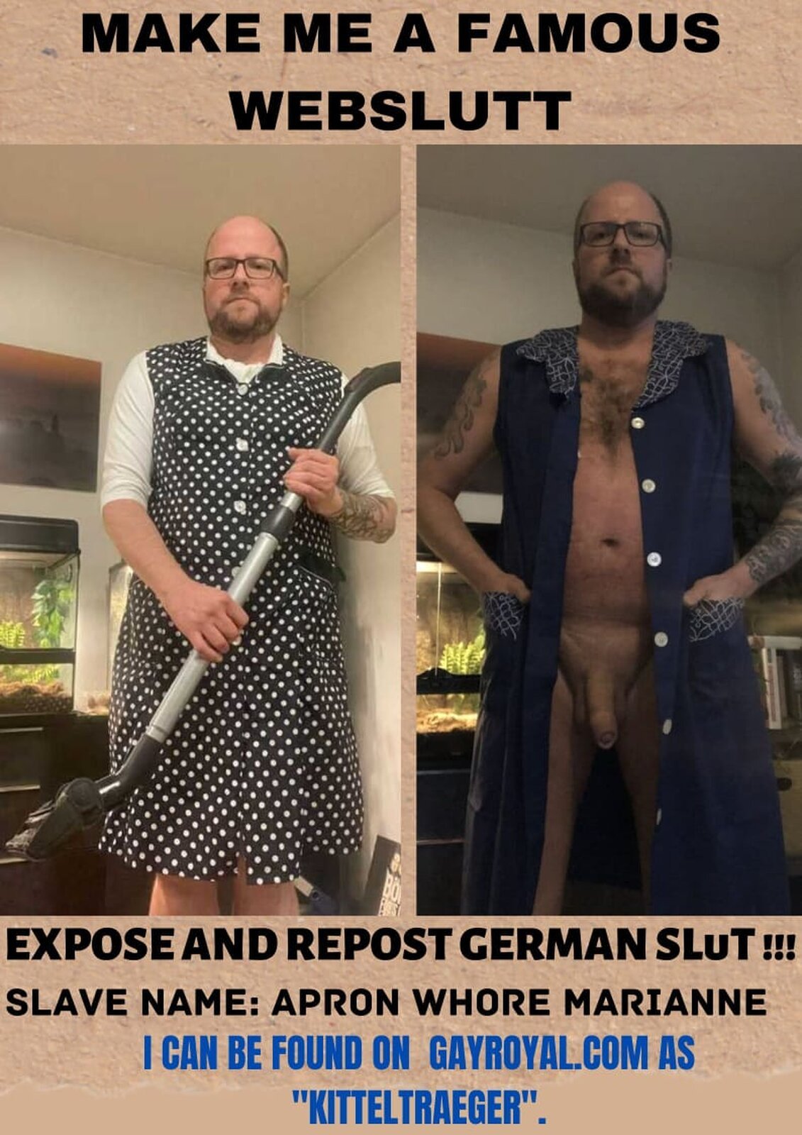 Cum sl*t MARIANNE BÜHLER a.k.a Aprons Big Male f*g4RealMen