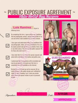 Luis ramirez chastity slave – Public exposure agre