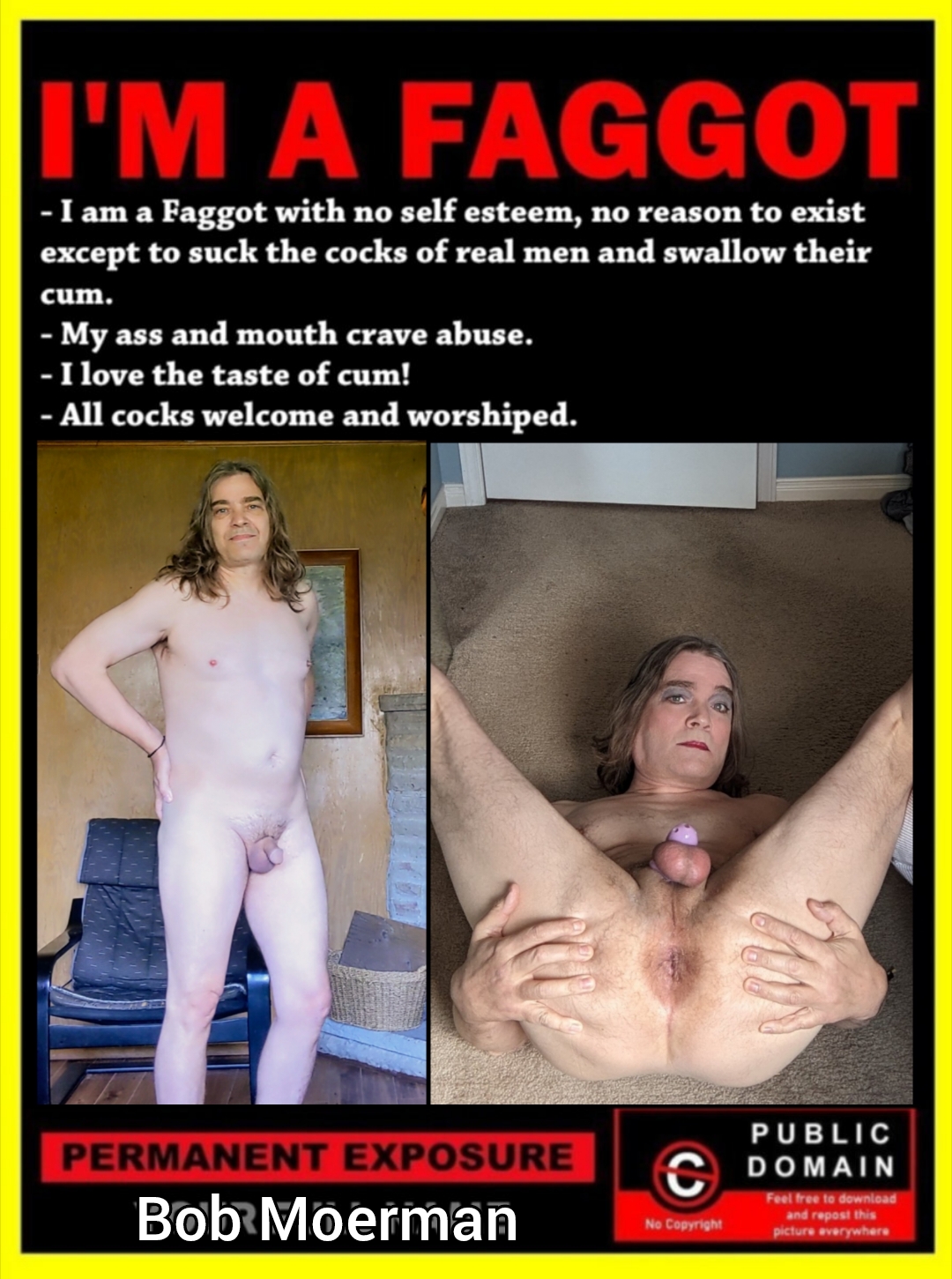 Bob Moerman faggot naked exposed