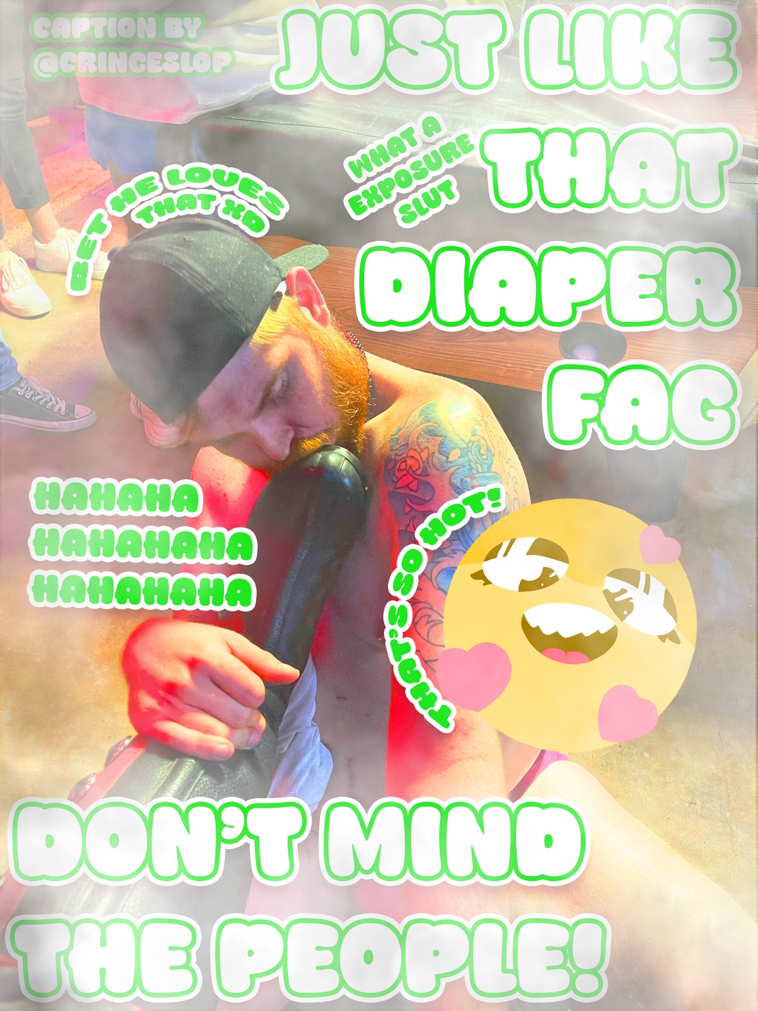 Diaper f*g exposed and humiliated