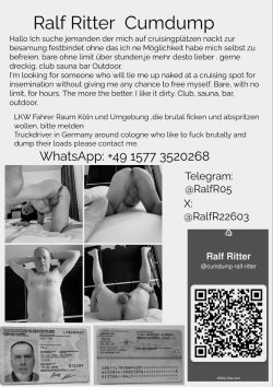 Ralf Ritter  – Flayer Ralf Ritter Cumdump