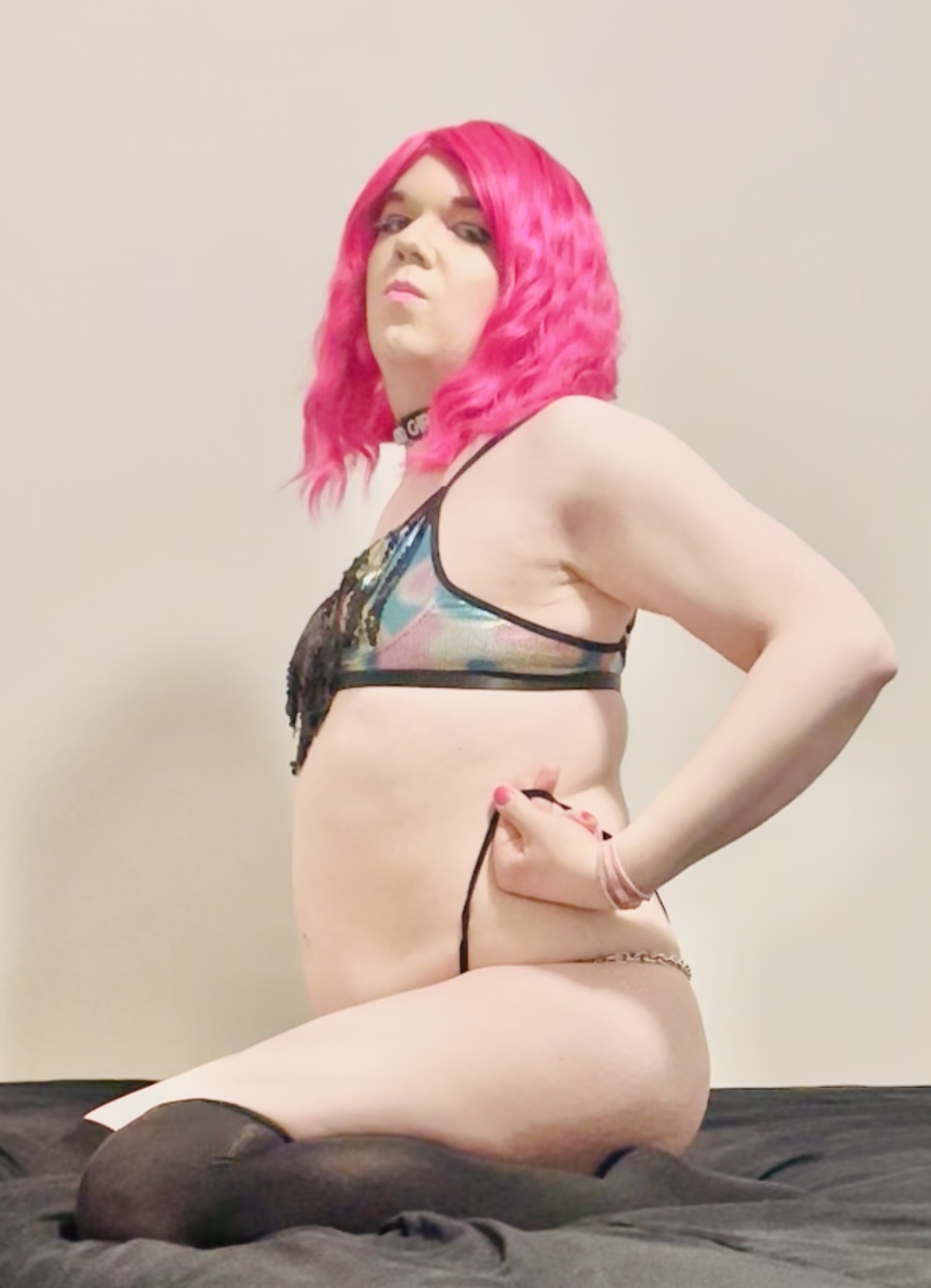 Sissy mermaid ready for giant cock