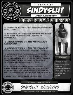 Sindy sl*t – Locked Profile Contract