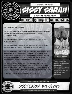 Sissy Sarah – Locked Profile Contract