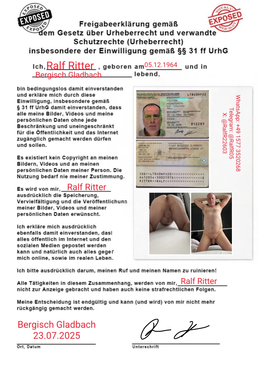 Ralf Ritter born Ralf Gündteroth  – Ralf Ritter born Ralf Gündteroth