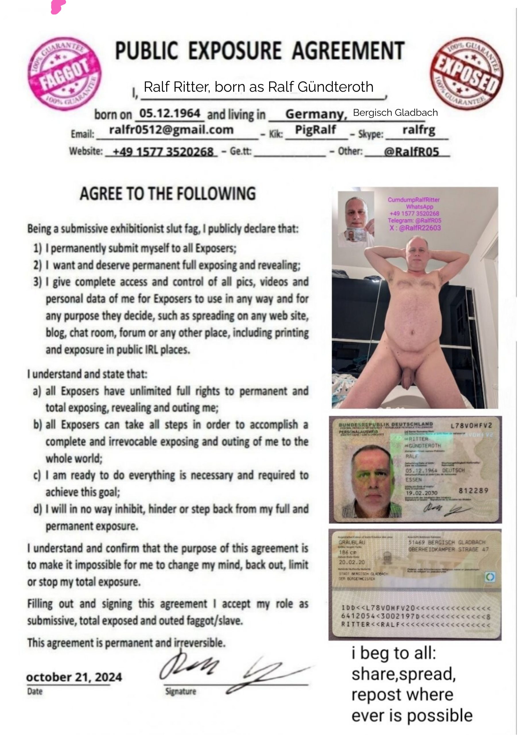 Ralf Ritter born Ralf Gündteroth  – Ralf Ritter born Ralf Gündteroth