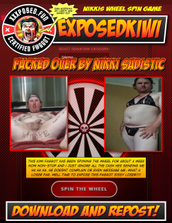exposedkiwi f*ggot – WHEEL SPIN f*g!!!!!  EXPOSED