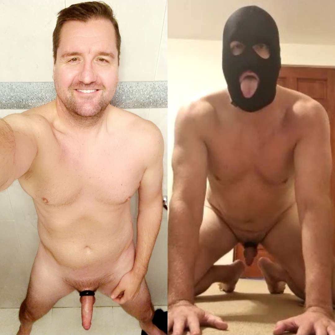 Collages of an exposed f*g slave