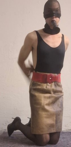 f*gwalt – with skirt on his knees