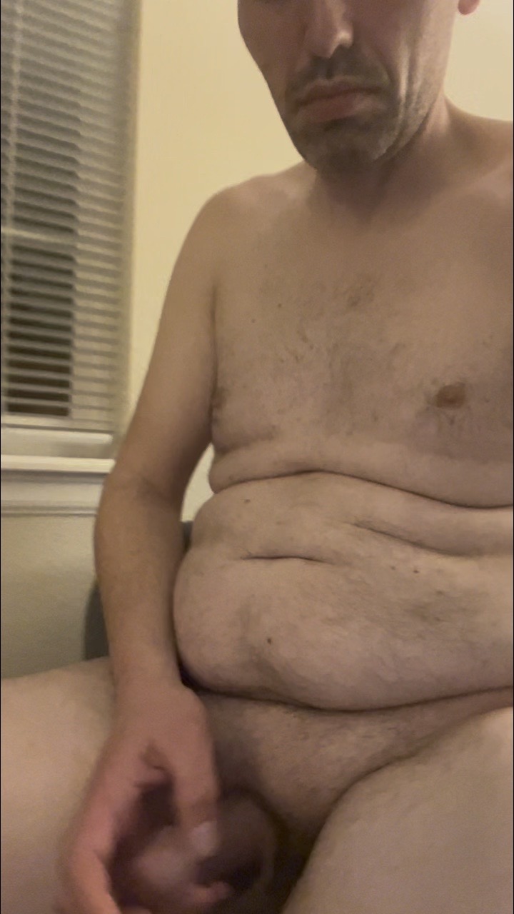 Fat ugly loser tugging his limp loser weeny