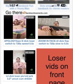 SEE & HEAR LIL DICK LOSER