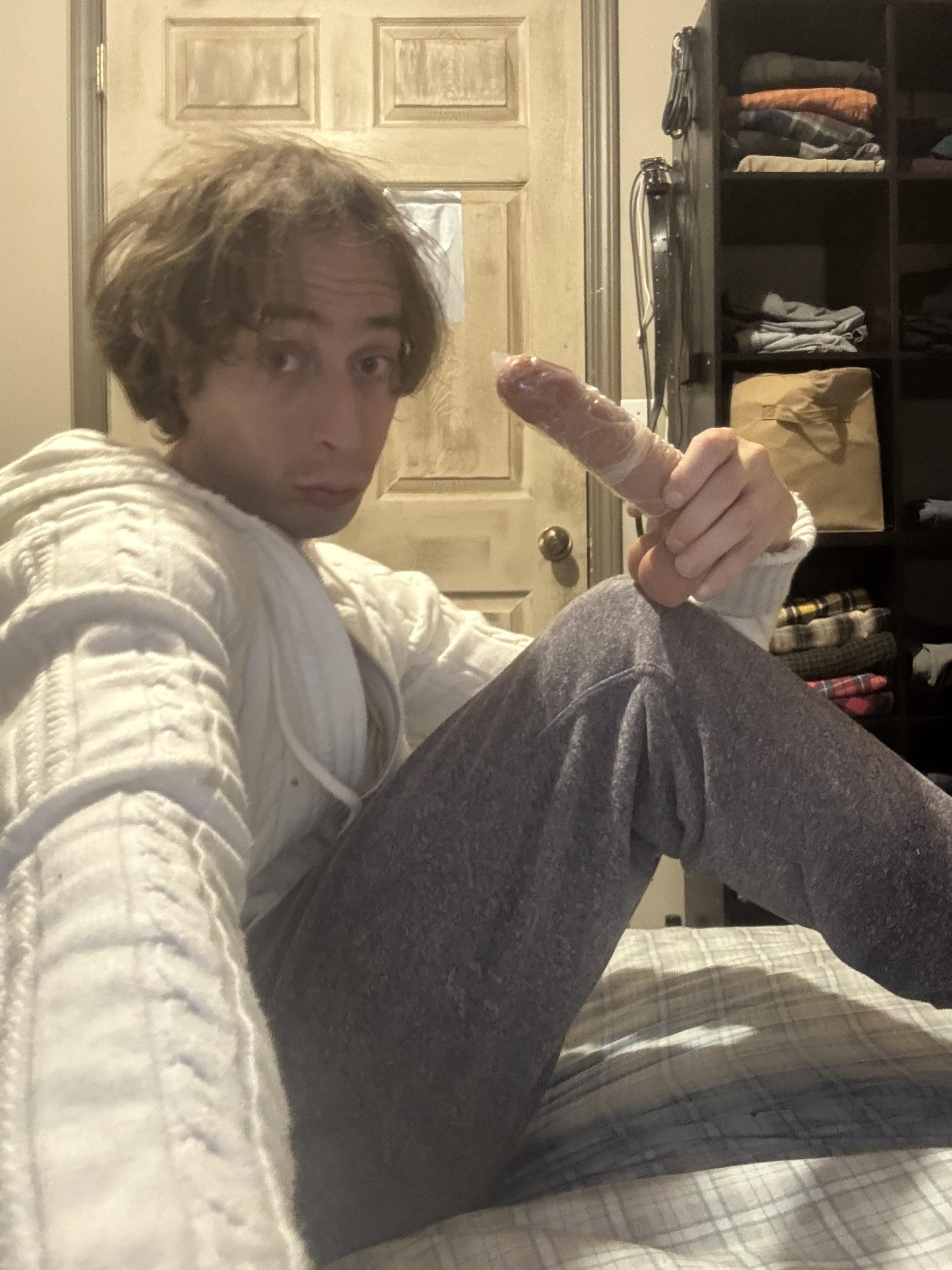 Sissy cocksucker Sasha eating my own cum