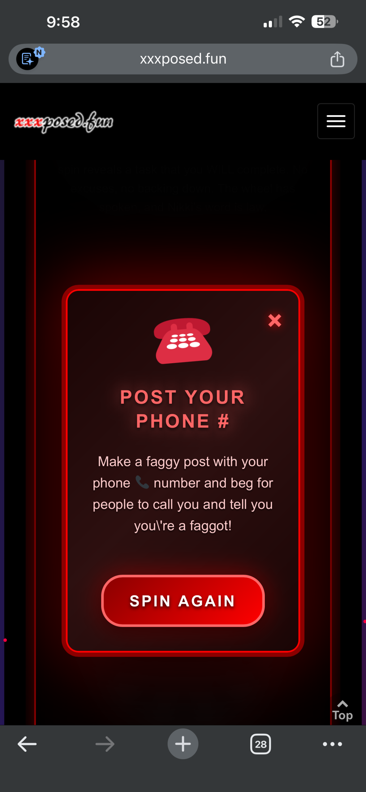 Mikey dague 5037374044 spun the wheel