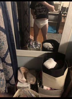 It feels weird being diapered. Comment my next task!